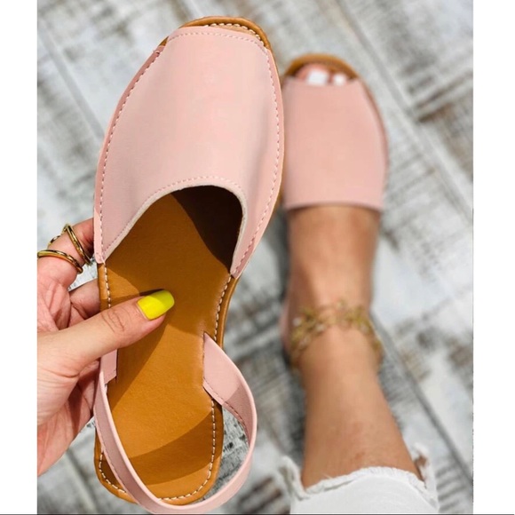 Shoes - Pink Sling Back Sandal